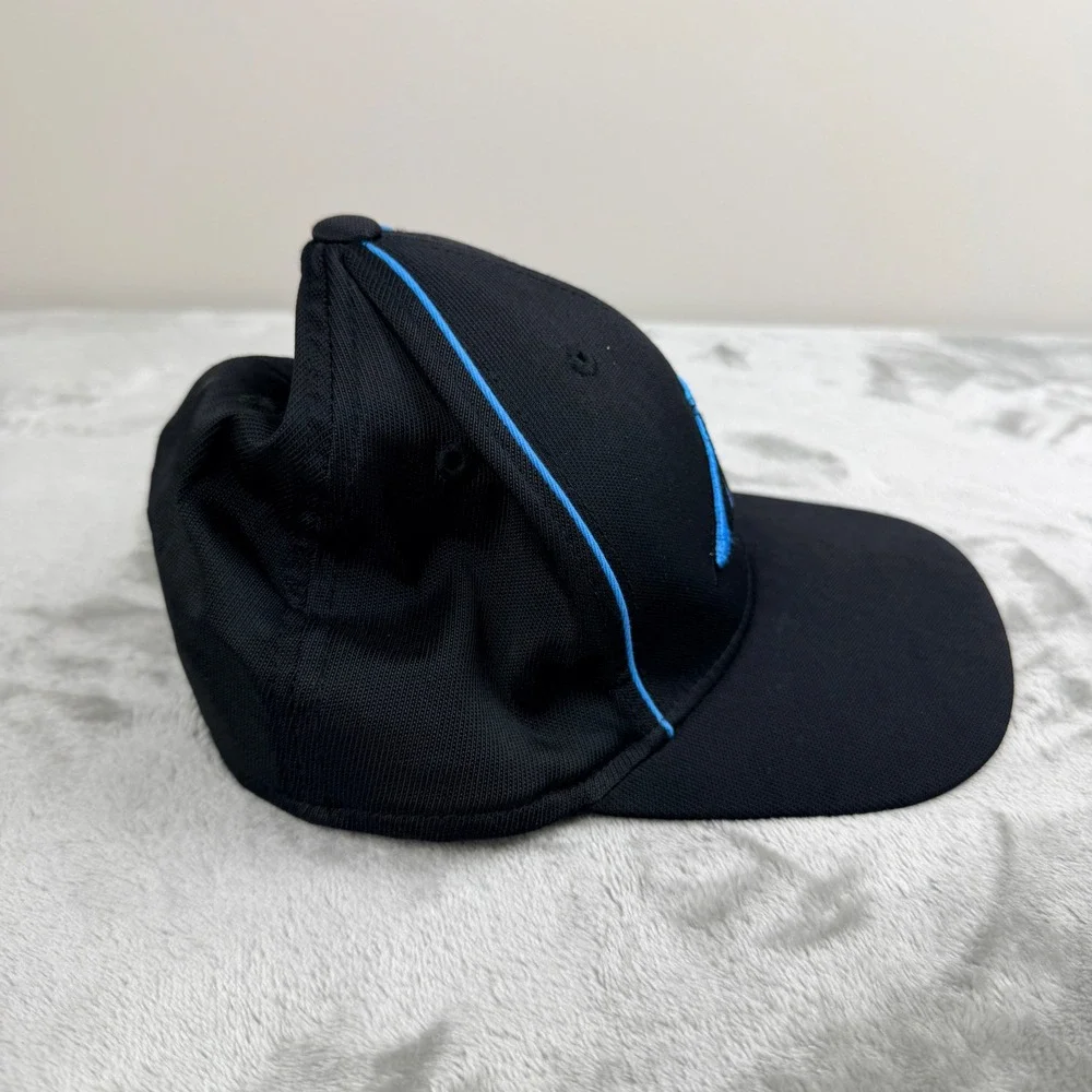 NFL Team Apparel Carolina Panthers Youth Hat Black Blue Embroidered FitMax70